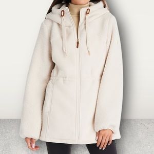 WOMENS KOOLABURRA BY UGG FLEECE & SHERPA JACKET Size LARGE  Color BIRCH